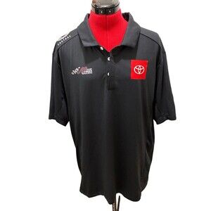 Joe Gibbs Racing Team Issued Castore Black Toyota NASCAR Polo Size XL